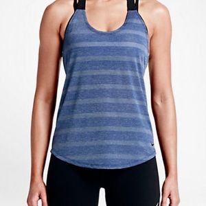 Nike DriFit Striped Elastika Elevate T-Back Tank-L